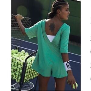 Free people hot shot Tee playsuit color Green Sheen Size M